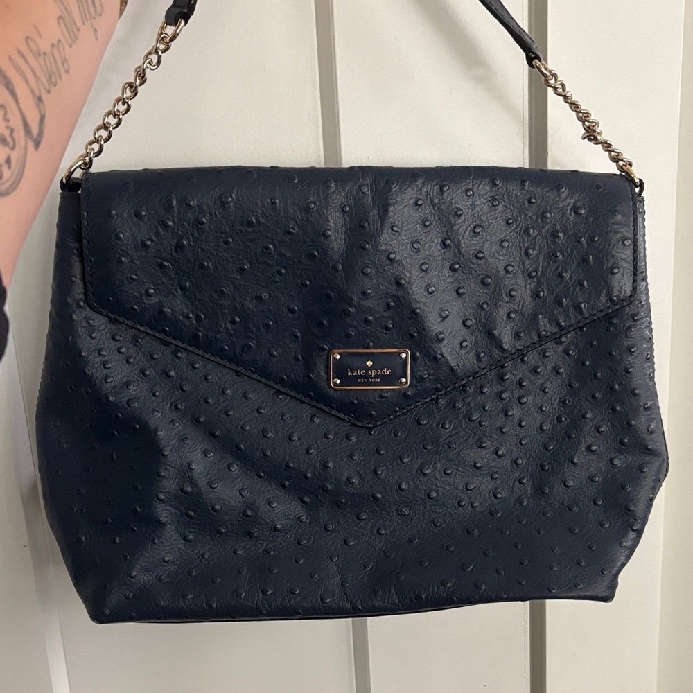 Kate Spade Navy Ostrich Textured Women's Bag